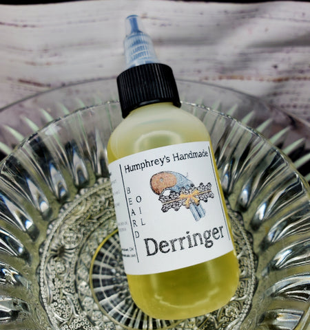 DERRINGER Beard Oil | Bourbon Sea Salt Caramel Scent | 2A | Choose Size