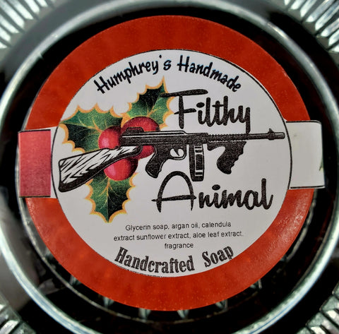 FILTHY ANIMAL Glycerin Soap | Manhattan Cognac Rye Whisky Cherry | Christmas Soap