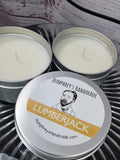 LUMBERJACK Candle | Cedarwood Sandalwood Scent | Hand Poured Soy Wax | 8 oz | USA Made