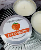 Wild STRAWBERRY Candle | Hand Poured Soy Wax | 8 oz | USA Made